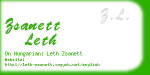 zsanett leth business card